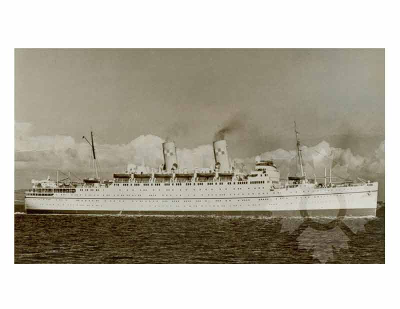 Photo en noir et blanc du navire Impératrice du Canada II (RMS) (1947-1953) 