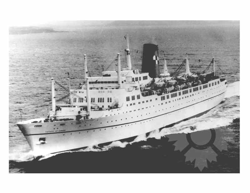 Photo en noir et blanc du navire Impératrice du Canada III (RMS) (1961-1994)