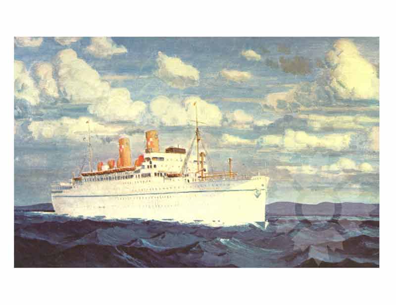 Photo en couleur du navire Impératrice de France II (RMS) (1947-1960)