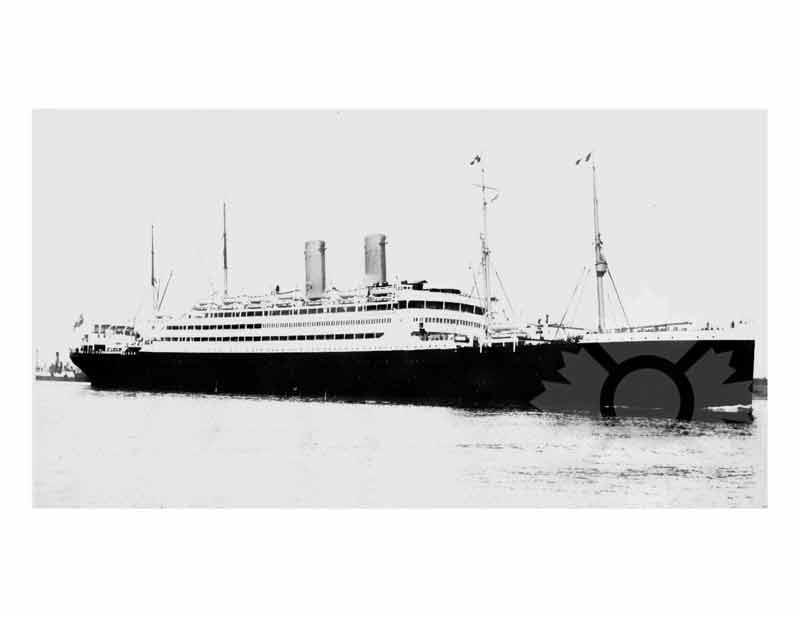 Photo en noir et blanc du navire Impératrice d'Écosse I (RMS) (1921-1931)