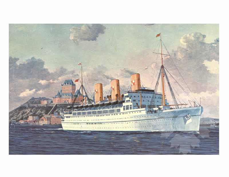 Photo en couleur du navire Impératrice d'Écosse II (RMS) (1942-1958)