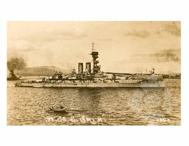 Photo en noir et blanc du navire Erin (HMS) (1914-1922) DI2013.100.1a