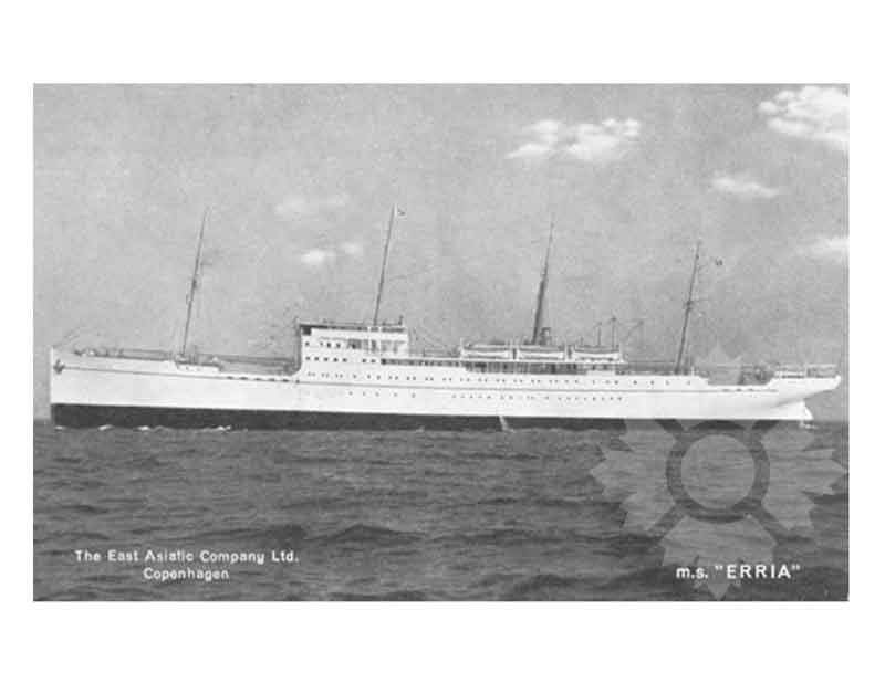 Photo en noir et blanc du navire Erria (SS) (1932-1962)