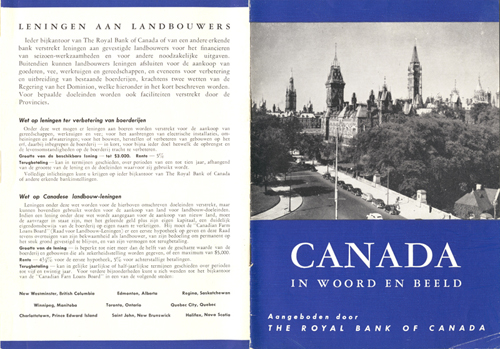 Livret promotionnel du Canada, couverture. Musée canadien de l’immigration du Quai 21 (DI2013.1684.48a).