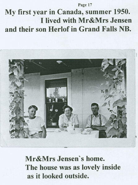 Cornelis Verwolf, à la première maison de monsieur et madame Jensen, au Canada, située à Grand-Sault, au Nouveau-Brunswick, vers 1950. Musée canadien de l’immigration du Quai 21 (DI2013.1677.5).