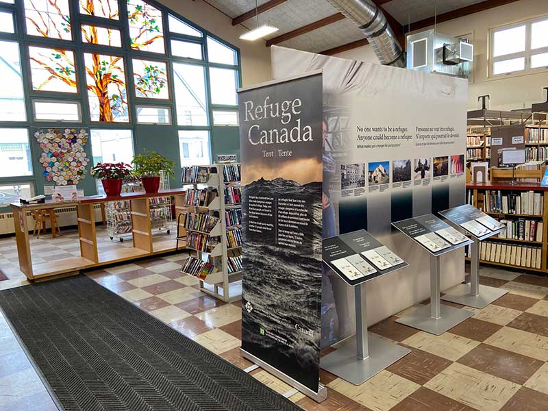 La tente Refuge Canada est configurée pour s'adapter à un petit espace.