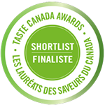 Sceau de la liste de finalistes Saveurs du Canada.