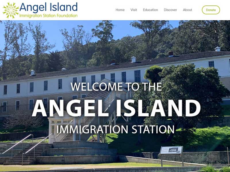 Page d'accueil de Angel Island - Immigration Station Foundation.