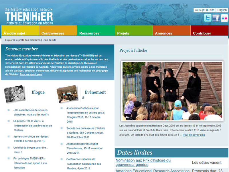 Histoire et education en réseau Home Page.