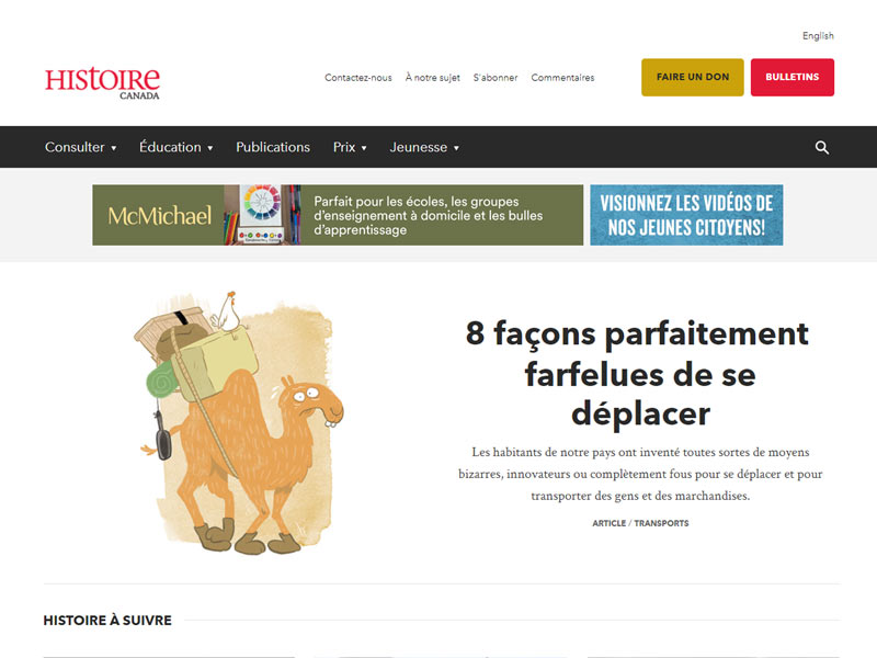 Canada's History Home Page.