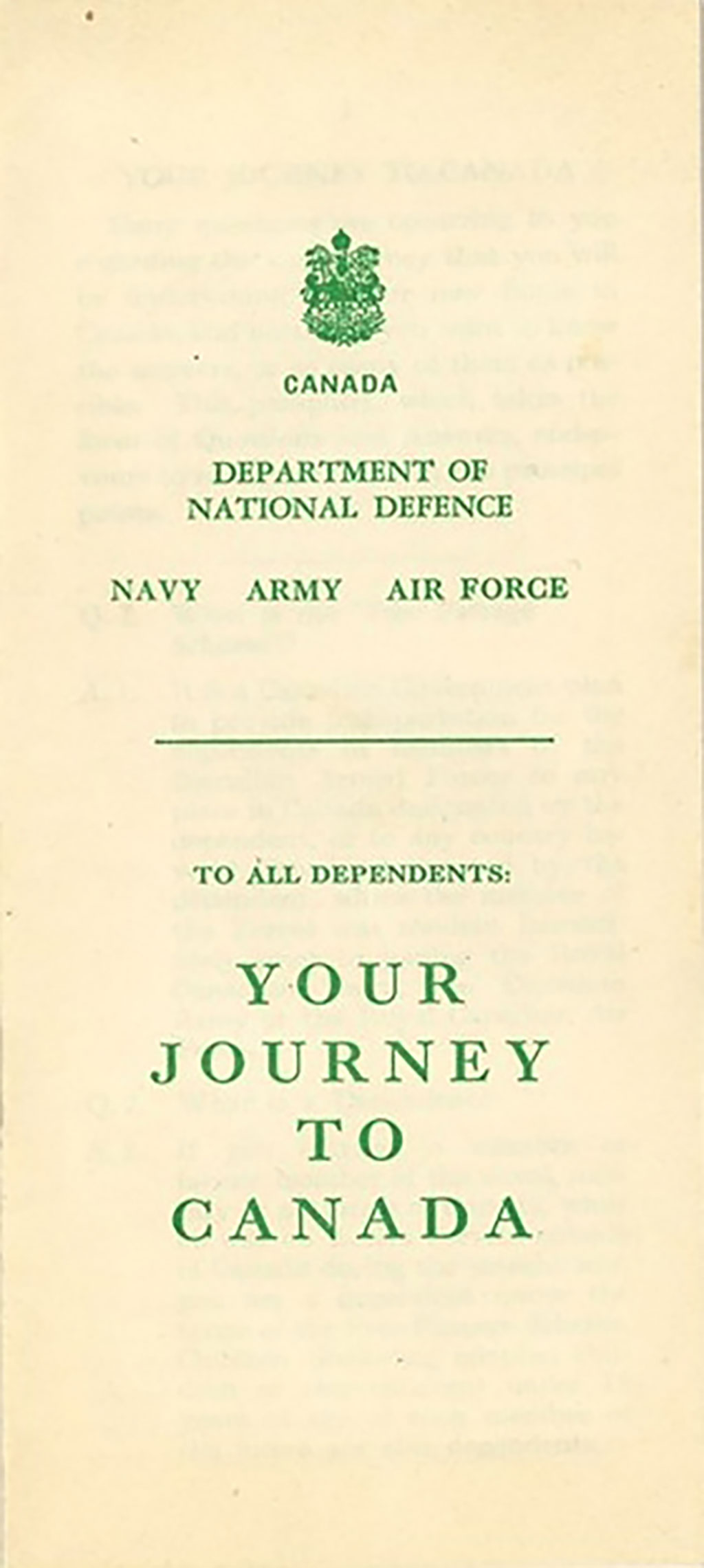 Une brochure blanche sur laquelle se trouve du texte écrit à l’encre verte.