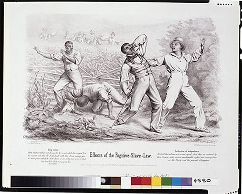 Représentation artistique d’esclaves qui tentent de s’échapper.