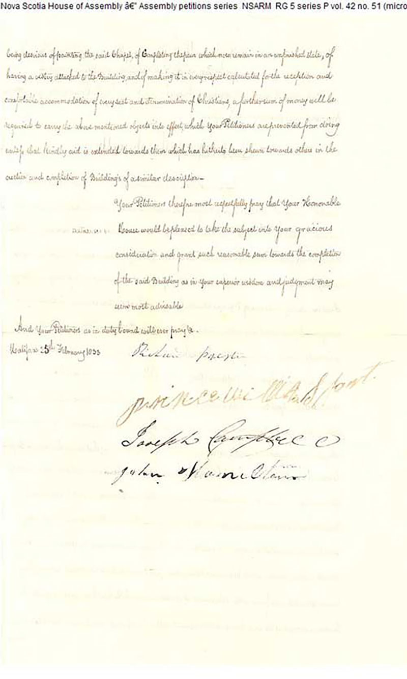 Dernière page d’une lettre avec signature.