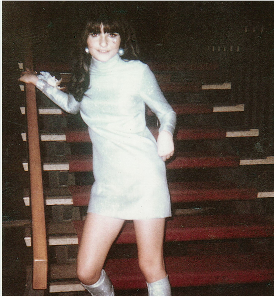 A sixteen year old in a miniskirt and gogo boots.