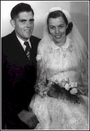 Portrait de mariage de Mia et Cor, le 24 septembre 1955.
