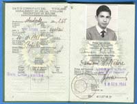 Photo de passeport italien montrant le visage du jeune homme.