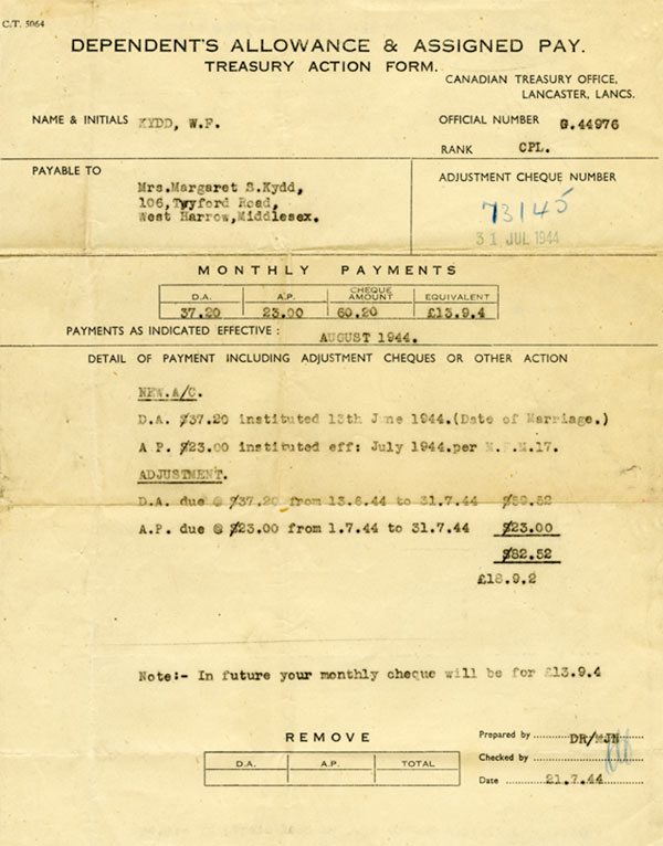 Menu du 11 mai 1945 pour le déjeuner, le dîner et le souper à bord du navire. Le document a été publié par l’entreprise maritime Union Castle Line.