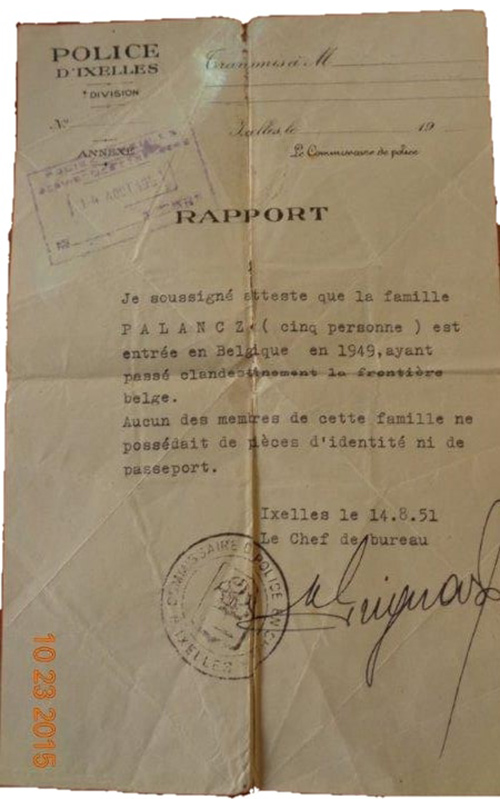 Vieux document effacé avec des détails en français.