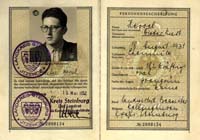 Passeport allemand photo page de Peter Hessel.