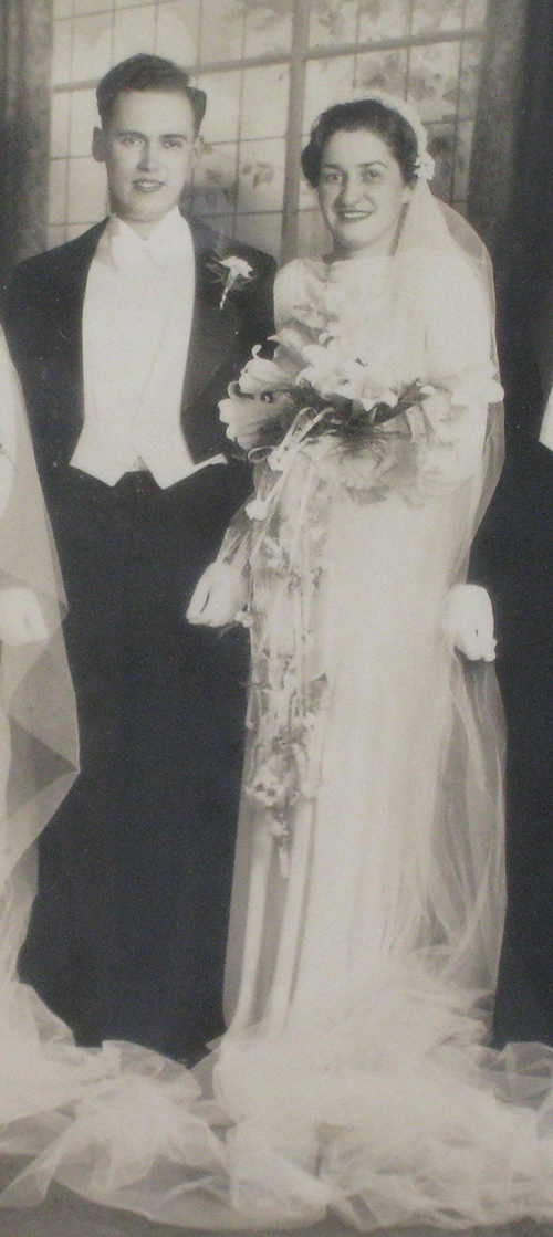 Donald Archibald et sa femme le jour du mariage
